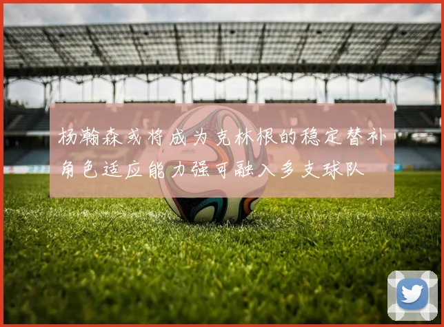 杨瀚森或将成为克林根的稳定替补角色适应能力强可融入多支球队